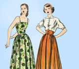 Vogue 3206: 1940s Junior Misses Sun Dress & Topper Sz 31.5B Vintage Sewing Pattern