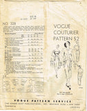 Vogue Couturier 328: 1940s Rare Misses Suit & Blouse 34B Vintage Sewing Pattern