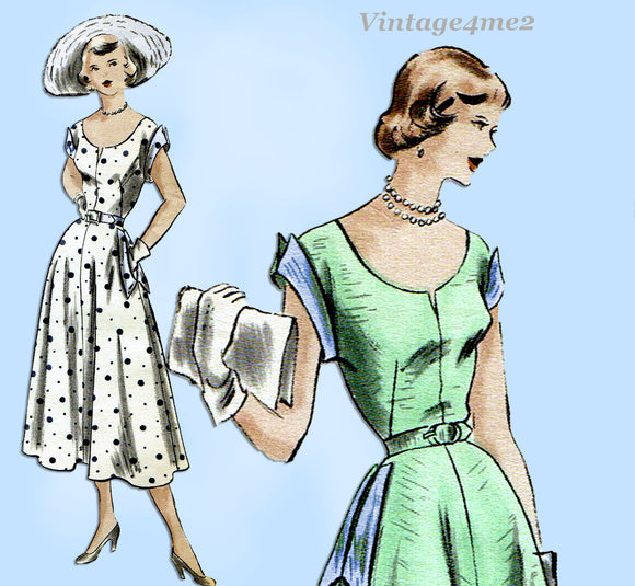 Vogue 3282: 1940s Stunning Misses Cocktail Dress Sz 33 B Vintage Sewing Pattern