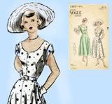 Vogue 3282: 1940s Stunning Misses Cocktail Dress Sz 33 B Vintage Sewing Pattern