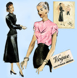 Vogue Couturier 380: 1940s Rare Misses Suit & Blouse 34B Vintage Sewing Pattern