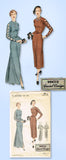 1940s Original Vintage Vogue Special Design S-4036 Uncut Formal Dress Sz 34 Bust