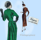Vogue Couturier 404: 1940s Rare Designer Dress Size 34 B Vintage Sewing Pattern