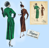 Vogue Couturier 404: 1940s Rare Designer Dress Size 34 B Vintage Sewing Pattern