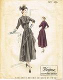 Vogue Couturier 466: 1940s Rare Designer Dress Size 34 B Vintage Sewing Pattern