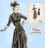Vogue Couturier 466: 1940s Rare Designer Dress Size 34 B Vintage Sewing Pattern
