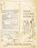 Vogue Couturier 490: 1940s Rare Designer Coat Size 34 B Vintage Sewing Pattern