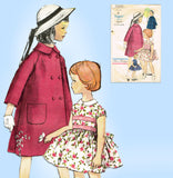Vogue 5203: 1950s Cute Little Girls Dress & Coat Size 8 Vintage Sewing Pattern