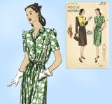 Vogue 5222: 1940s WWII Misses Maternity Dress Sz 32 Bust Vintage Sewing Pattern