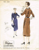 Vogue Couturier Pattern 560: 1950s Misses Dress Size 36 B Vintage Sewing Pattern
