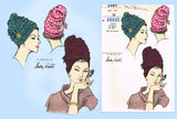 Vogue 5989: 1960s Rare Sally Victor High Turban Hat Vintage Sewing Pattern