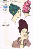 Vogue 5989: 1960s Rare Sally Victor High Turban Hat Vintage Sewing Pattern