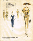 Vogue Couturier 626: 1950s Misses Cocktail Dress Sz 36 B Vintage Sewing Pattern