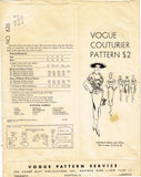 Vogue Couturier 626: 1950s Misses Cocktail Dress Sz 36 B Vintage Sewing Pattern