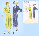 Vogue 6995: 1950s Stunning Misses Dress & Bolero Sz 32 B Vintage Sewing Pattern