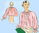 Vogue 7177: 1930s Charming Misses Bedjacket Sz Medium Vintage Sewing Pattern
