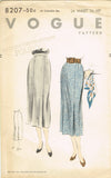 Vogue 8207: 1950s Uncut Misses Skirt Sz 24 Waist Vintage Sewing Pattern