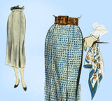Vogue 8207: 1950s Uncut Misses Skirt Sz 24 Waist Vintage Sewing Pattern