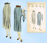 Vogue 8207: 1950s Uncut Misses Skirt Sz 24 Waist Vintage Sewing Pattern