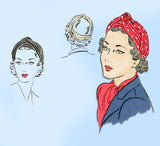 Vogue 8426: 1930s Misses Turban and Hat Set Sz 23" Head Vintage Sewing Pattern