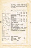 Vogue 8618: 1950s Rare Misses Playsuit Wardrobe Size 30 B Vintage Sewing Pattern