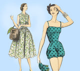 Vogue 8618: 1950s Rare Misses Playsuit Wardrobe Size 30 B Vintage Sewing Pattern