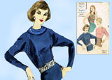 Vogue 9857: 1950s Easy Misses Blouse Set Size 34 Bust Vintage Sewing Pattern