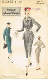Vogue Special Design S-4243: 1950s Misses Dress Size 32 B Vintage Sewing Pattern