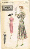 Vogue Special Design S4388: 1950s Uncut Cocktail Dress Sz 34B VTG Sewing Pattern