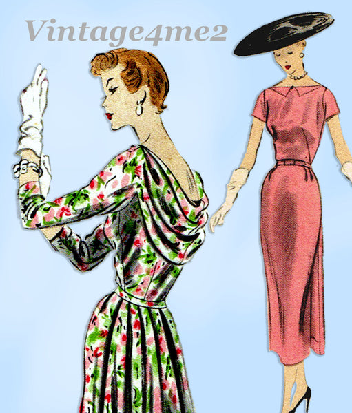 Vogue Special Design S4388: 1950s Uncut Cocktail Dress Sz 34B VTG Sewing Pattern