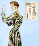 Vogue Special Design S4388: 1950s Uncut Cocktail Dress Sz 34B VTG Sewing Pattern