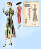 Vogue Special Design S4388: 1950s Uncut Cocktail Dress Sz 34B VTG Sewing Pattern