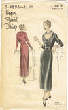 Vogue S-4896: 1940s Glamorous Misses Cocktail Dress 34 B Vintage Sewing Pattern