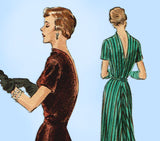 Vogue S-4932: 1940s Glamorous Misses Dinner Dress Sz 34 B Vintage Sewing Pattern