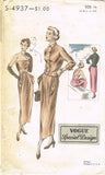 Vogue S-4937: 1904s Glamorous Misses Cocktail Dress 34 B Vintage Sewing Pattern