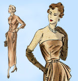Vogue S-4937: 1904s Glamorous Misses Cocktail Dress 34 B Vintage Sewing Pattern