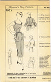 1950s Vintage Woman's Day Sewing Pattern 5023 Uncut Misses Dress & Jacket Sz 34B - Vintage4me2