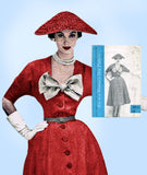 1950s Vintage Woman's Day Sewing Pattern 5057 Uncut Misses Street Dress Sz 34 B