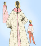 1950s Vintage Woman's Day Sewing Pattern 5076 Misses Nightgown & Housecoat MED