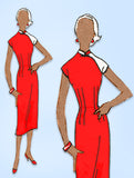 1950s Vintage Womans Day Sewing Pattern 5117 Uncut Misses Cheongsam Dress Sz 36B