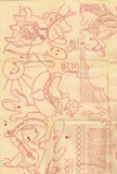 1940s Workbasket Embroidery Transfer 90 Uncut Mexicana DOW Tea Towels -Vintage4me2