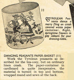 1930s Uncut Weldon English Embroidery Transfer 20742 Uncut Dancing Peasant Motif - Vintage4me2