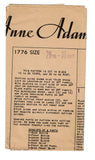Anne Adams 1776: 1930s Rare Misses Dinner Dress Size 38 B Vintage Sewing Pattern