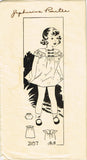 1930s Original Vintage Anne Adams Pattern 2187 Toddler Girls Ruffled Dress Sz 2