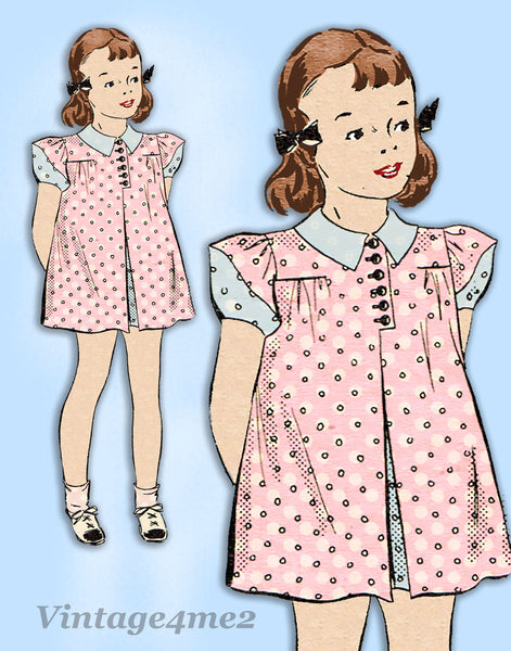 Anne Adams 2538: 1930s Uncut Toddler Girls Dress Size 2 Vintage Sewing Pattern