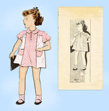 Anne Adams 2652: 1930s Darling Little Girls Dress Size 8 Vintage Sewing Pattern