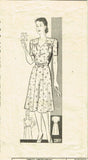 1940s Vintage Anne Adams Sewing Pattern 4120 WWII Misses Sweetheart Dress 38B - Vintage4me2