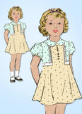 1930s Vintage Anne Adams Sewing Pattern 4301 Toddler Girls Party Dress Size 6