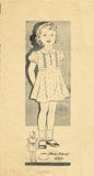 1930s Vintage Anne Adams Sewing Pattern 4301 Toddler Girls Party Dress Size 6