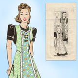 Anne Adams 4394: 1940s Charming Misses WWII Apron Sz MED Vintage Sewing Pattern